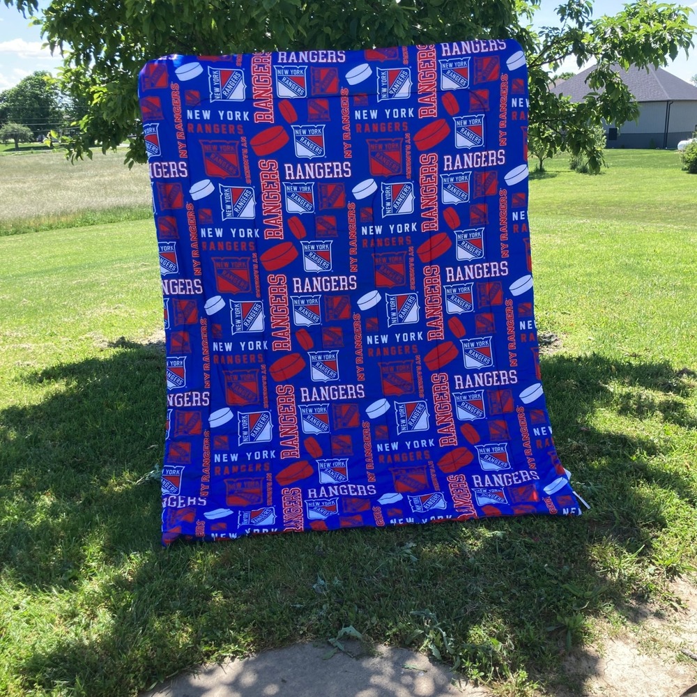 New York Rangers Hockey Comforter Set NEW Twin Blue‎ NHL 5 Piece Logo Print